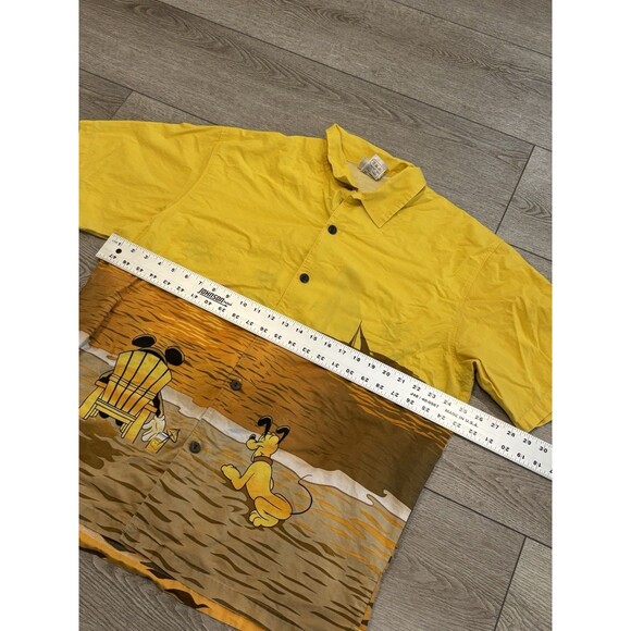 Disney Hawaiian Shirt Mens Large Mickey Goofy Beach Disney World Land Vintage - Picture 6 of 7